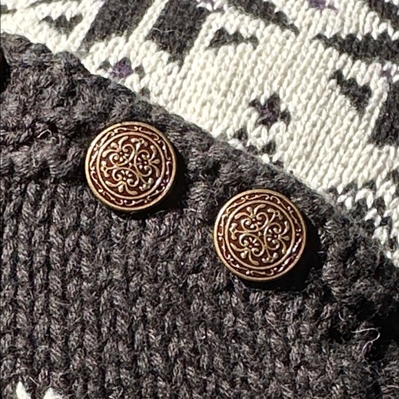 Ralph Lauren little girls black cotton deer snowflake  sweater Medium 8/10 - Picture 8 of 13